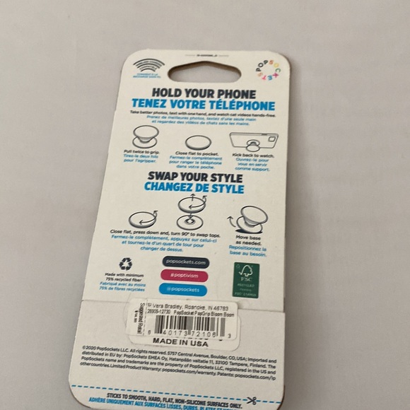 Vera Bradley pop socket - Picture 2 of 3